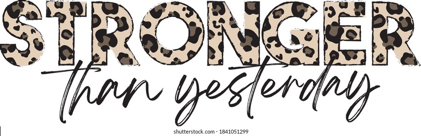Wild Typography Slogan Print With Leopard Pattern - Safari Animal Graphic Font Vector For Girl Tee / T Shirt