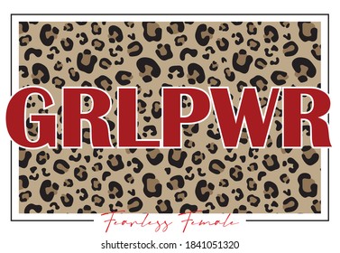 Wild Typography Slogan Print With Leopard Pattern - Safari Animal Graphic Font Vector For Girl Tee / T Shirt