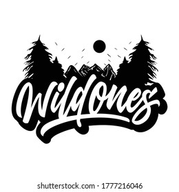 ilustración vectorial silvestre con letras