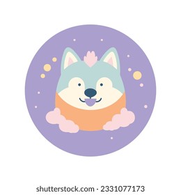 Wild Wanderers fully editable Flat Wolf Icon