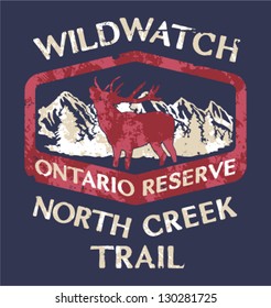 Wild watching trail - artwork for boy wear in custom colors