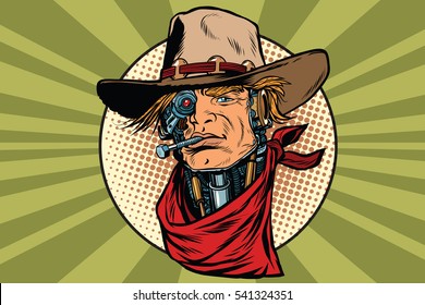 wild West bandit robot steampunk