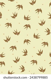 Pájaro salvaje del oeste sin patrón. Fondo dibujado a mano boho