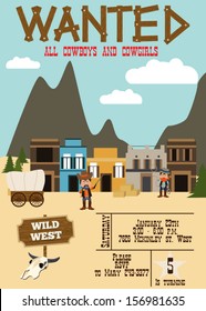 Wild West birthday party invitation