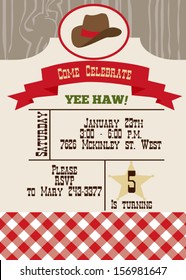 Wild West birthday party invitation