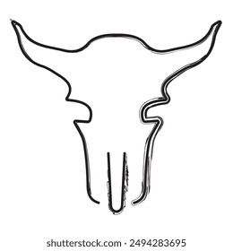 wild west brush strokes on a white background. Vector illustration.