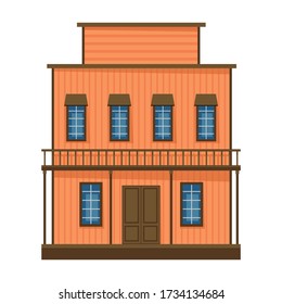 Wild west building vector icon.Cartoon vector icon isolated on white background wild west building.