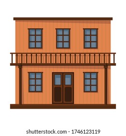 Wild west building vector icon.Cartoon vector icon isolated on white background wild west building.