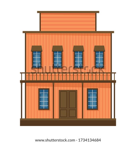Wild west building vector icon.Cartoon vector icon isolated on white background wild west building.