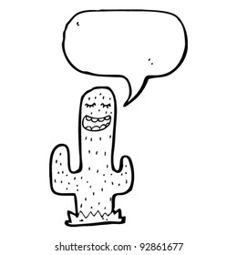 personaje de la caricatura de cactus del oeste salvaje
