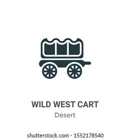 Wild west cart vector icon on white background. Flat vector wild west cart icon symbol sign from modern desert collection for mobile concept and web apps design.