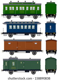 Wild West Coach. Pixel optimized. Elements are in the separate layers. In the side and back views.  The appropriate locomotives are also available ( Image ID: 158890898)
