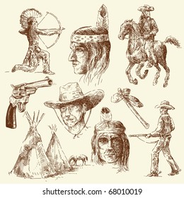 Wild West Collection Stock Vector (Royalty Free) 68010019 | Shutterstock