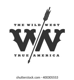 The Wild West, Cowboy, Bull Rider Concept Vector Logo, Sign, Symbol, Emblem