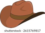 Wild West Cowboy Hat Icon. Vector Illustration in Cartoon Design.