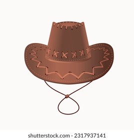 Wild West. Cowboy hat isolated on white background. Vector illustration