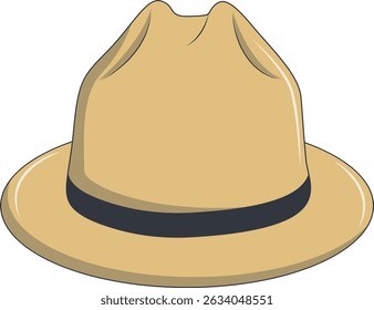 Wild West Cowboy Hat Isolated on White Background. Flat Cartoon Vector Illustration