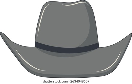 Wild West Cowboy Hat Isolated on White Background. Flat Cartoon Vector Illustration
