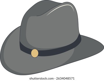 Wild West Cowboy Hat Isolated on White Background. Flat Cartoon Vector Illustration