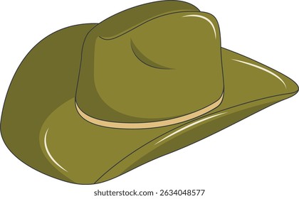 Wild West Cowboy Hat Isolated on White Background. Flat Cartoon Vector Illustration