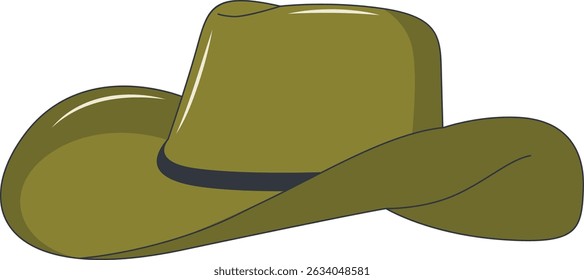Wild West Cowboy Hat Isolated on White Background. Flat Cartoon Vector Illustration