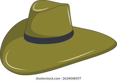 Wild West Cowboy Hat Isolated on White Background. Flat Cartoon Vector Illustration