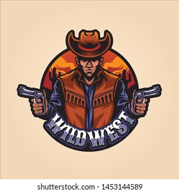 wild west cowboy vector design