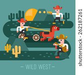 Wild West Cowboy : Vector Illustration