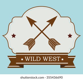 Wild west culture graphic design, vector illustration eps10