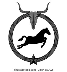 Wild west culture graphic design, vector illustration eps10