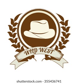 Wild west culture graphic design, vector illustration eps10