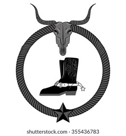 Wild west culture graphic design, vector illustration eps10