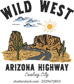 Wild west design vintage For your brand, apparel, sticker and clothing.