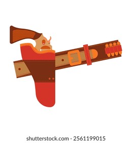 Wild West elements in modern decoration style. Western-themed vector illustration.
