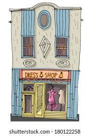 wild west facade - cartoon