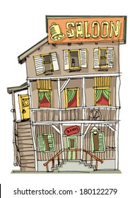 wild west facade - cartoon