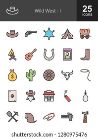 Wild West Filled Icons