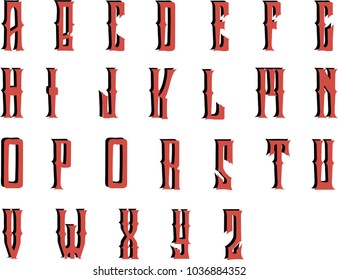 Wild West Font  - Decorative vector font 