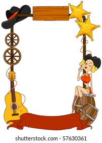 Wild West Frame - Vector