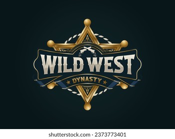 Wild West Golden Logo vector