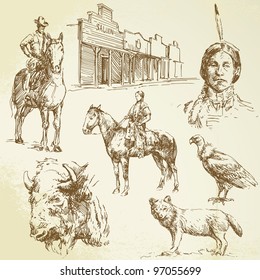 wild west - hand drawn collection