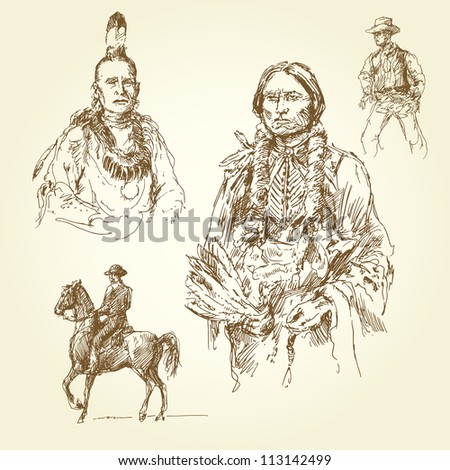 wild west - hand drawn collection