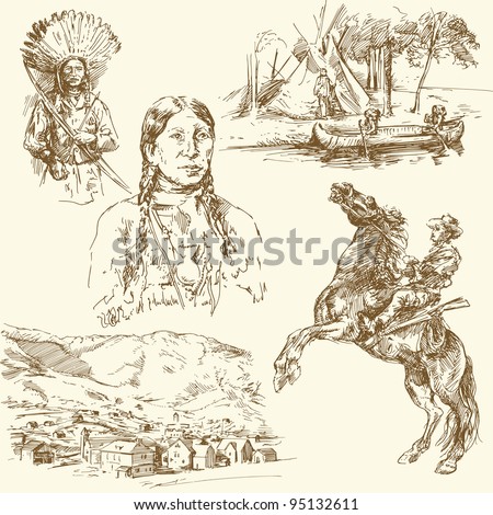 wild west - hand drawn collection
