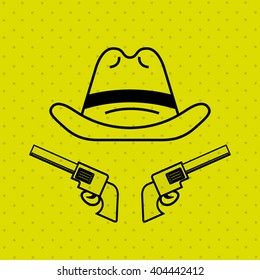wild west icon  design 