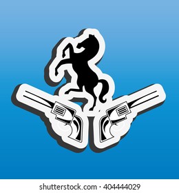 wild west icon  design 