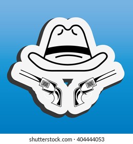 wild west icon  design 