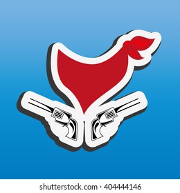 wild west icon  design 