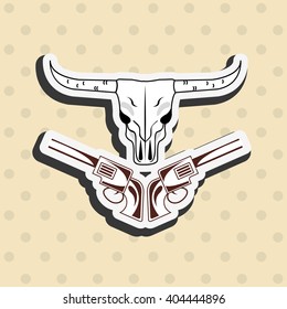 wild west icon  design 