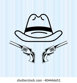 wild west icon  design 
