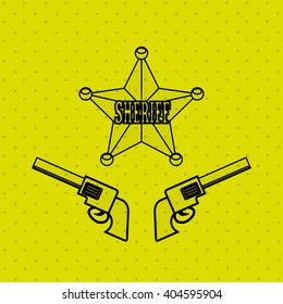 wild west icon  design 